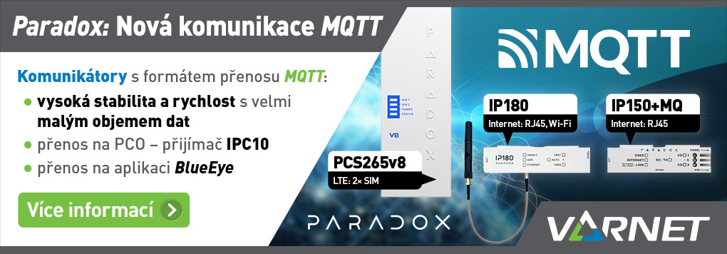 Paradox přechází na komunikační formát MQTT